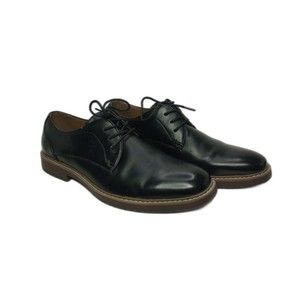 Nunn Bush Mens Size 10 M Comfort Gel Black Leather Lace Up Oxfords 81926-001